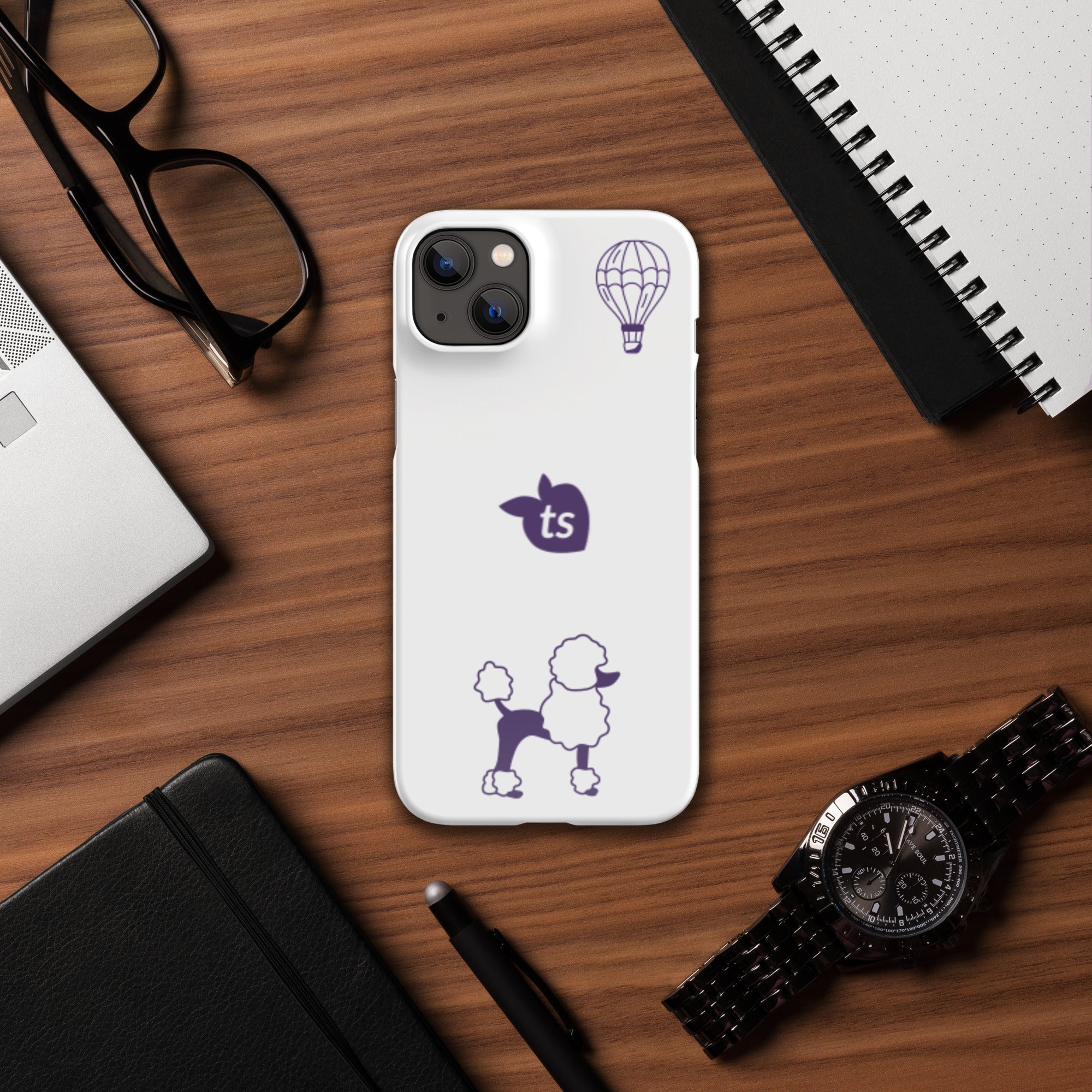 tsgabrielle® • Paris - Le Chien • Snap Case Compatible with iPhone® • White • Latest Models •