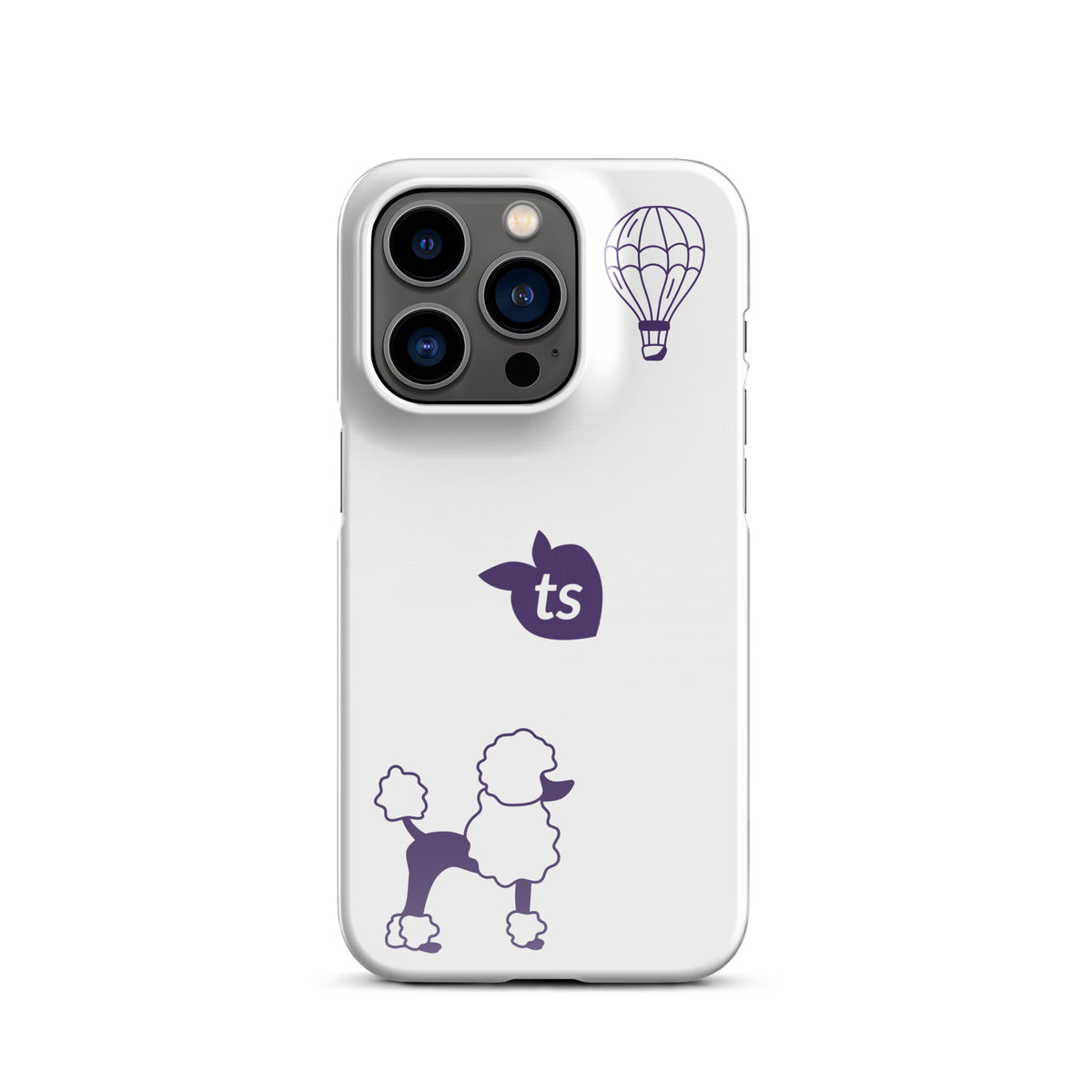 tsgabrielle® • Paris - Le Chien • Snap Case Compatible with iPhone® • White • Latest Models • iPhone 14 Pro White Back cover