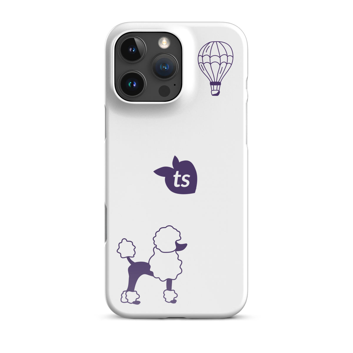 tsgabrielle® • Paris - Le Chien • Snap Case Compatible with iPhone® • White • Latest Models • iPhone 16 Pro Max White Back cover