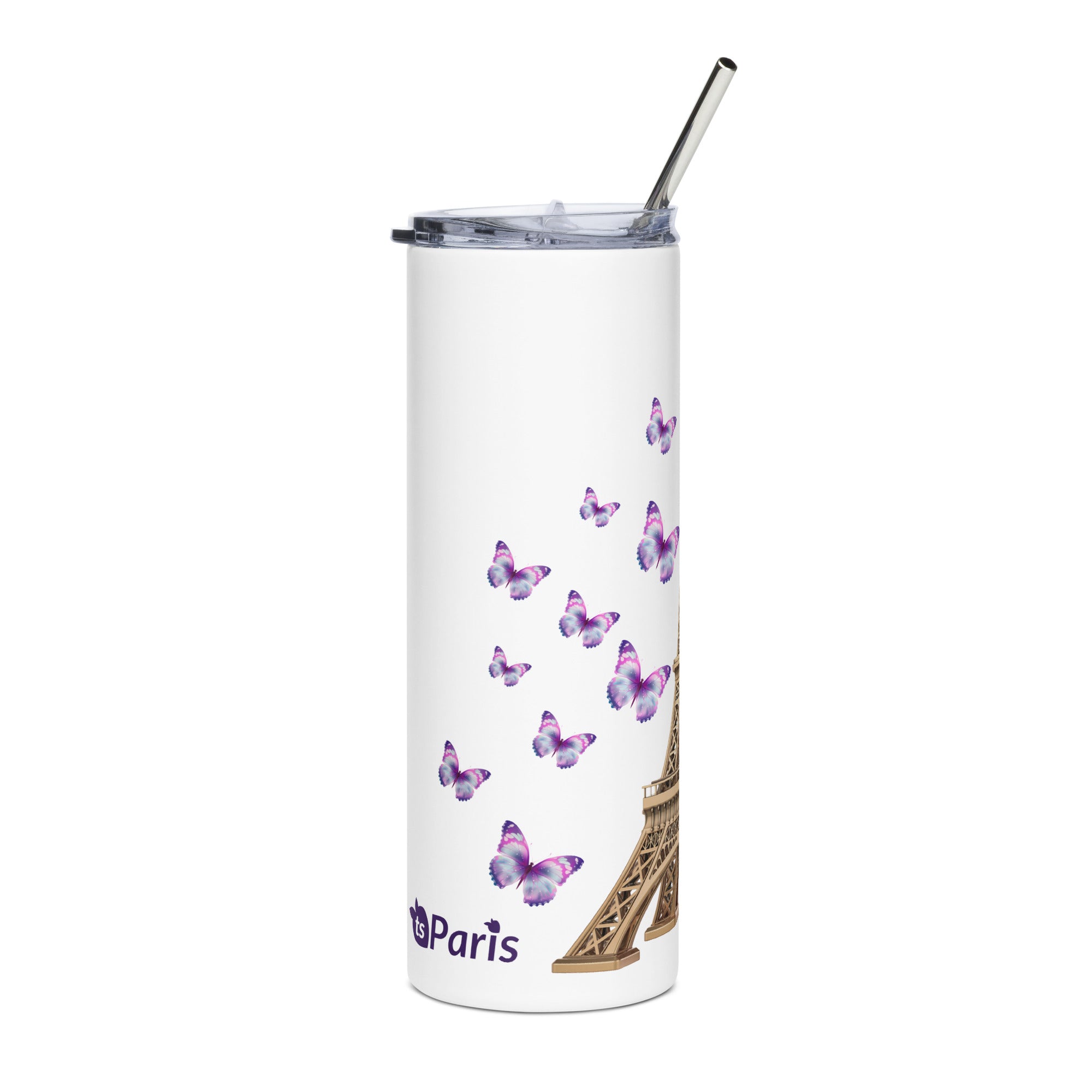 tsgabrielle® • Paris - La Tour Eiffel • Tumbler • Stainless Steel • White • 20 oz •