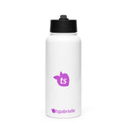 tsgabrielle® • Water Bottle with a Straw Lid • White • Stainless Steel • 950 ml