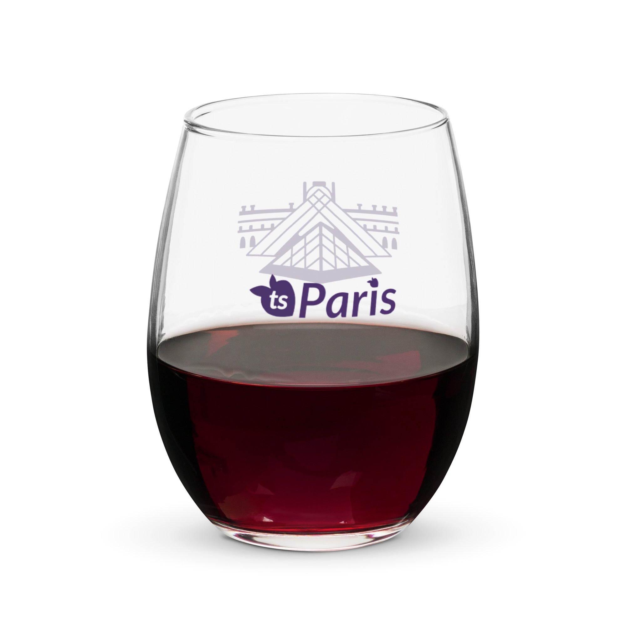 tsgabrielle® • Paris – The Louvre Pyramid • Stemless Wine Glass • 15 oz •