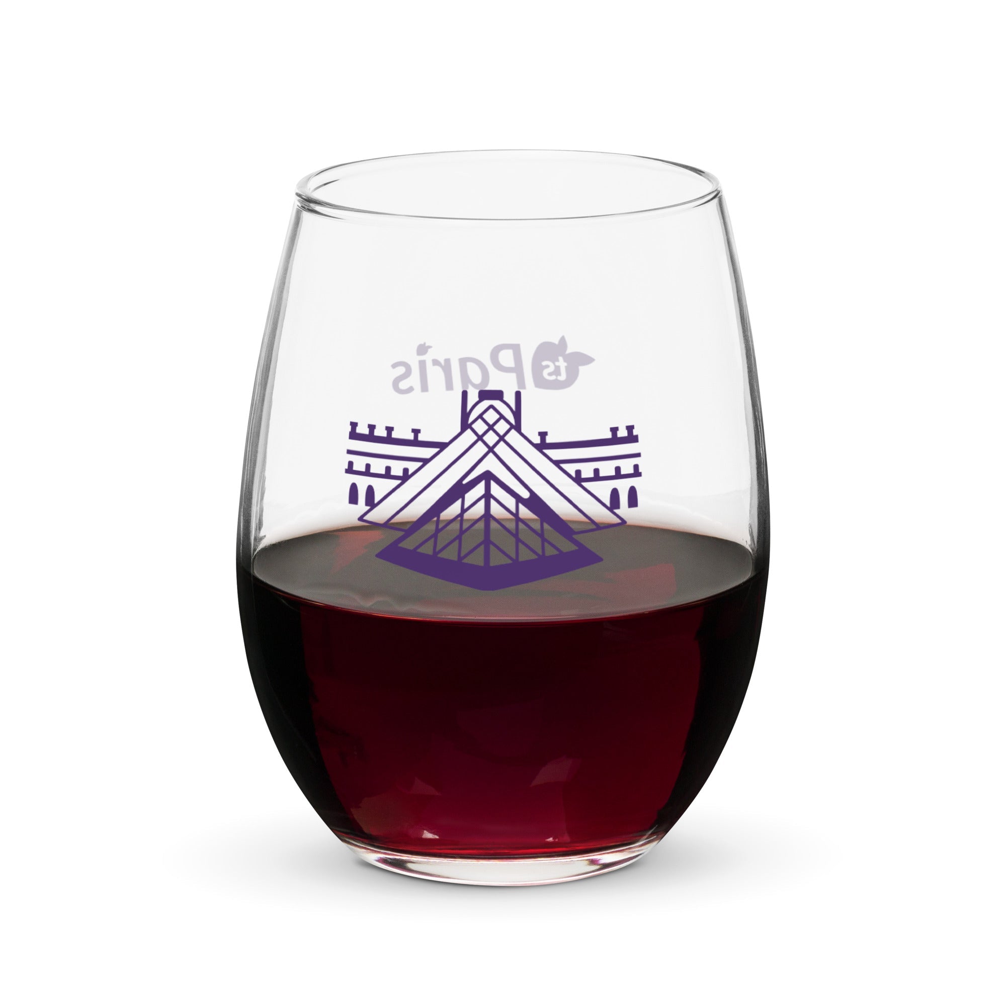 tsgabrielle® • Paris – The Louvre Pyramid • Stemless Wine Glass • 15 oz •