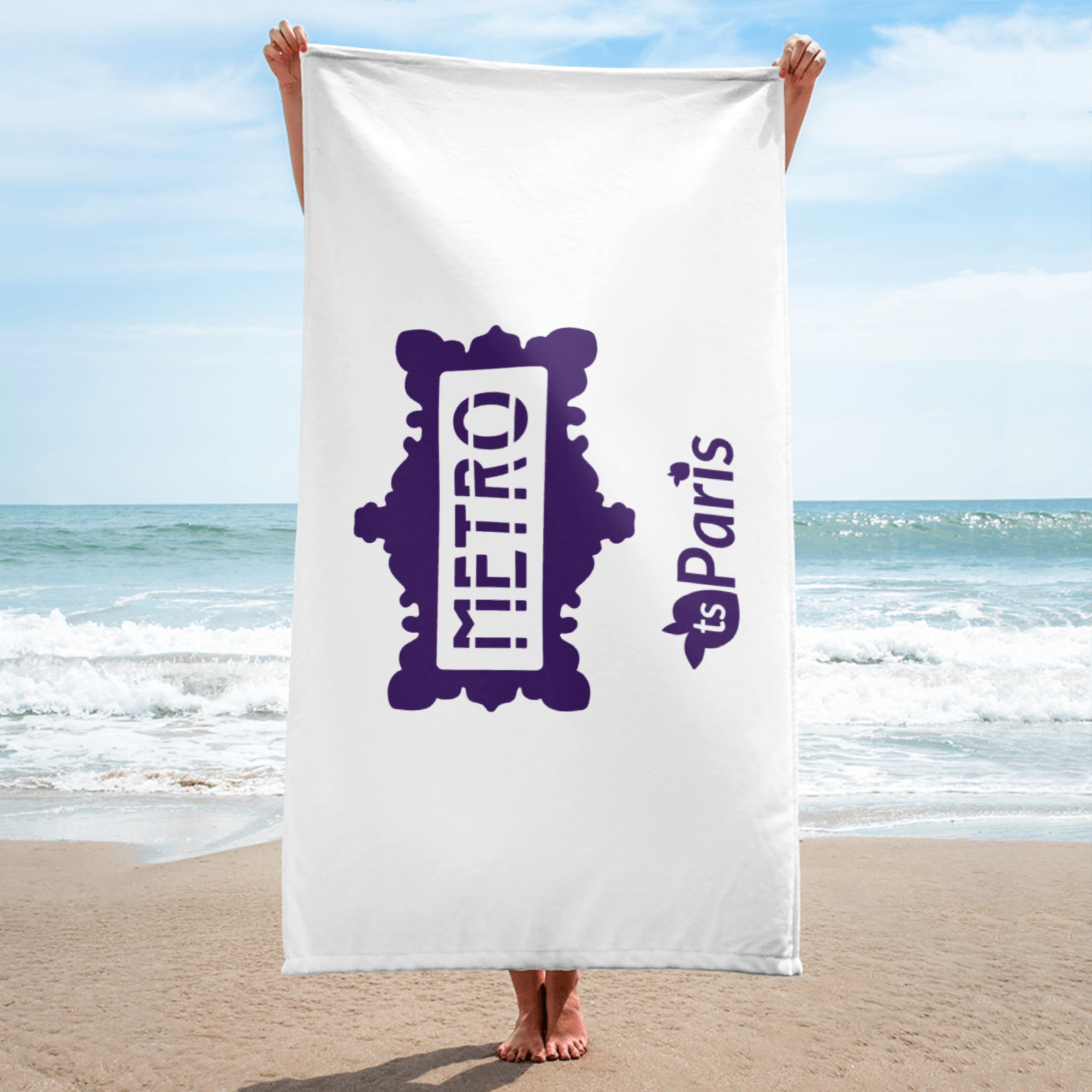 tsgabrielle® • Paris - Le Métro • Bath Towel • 30″ × 60″ •