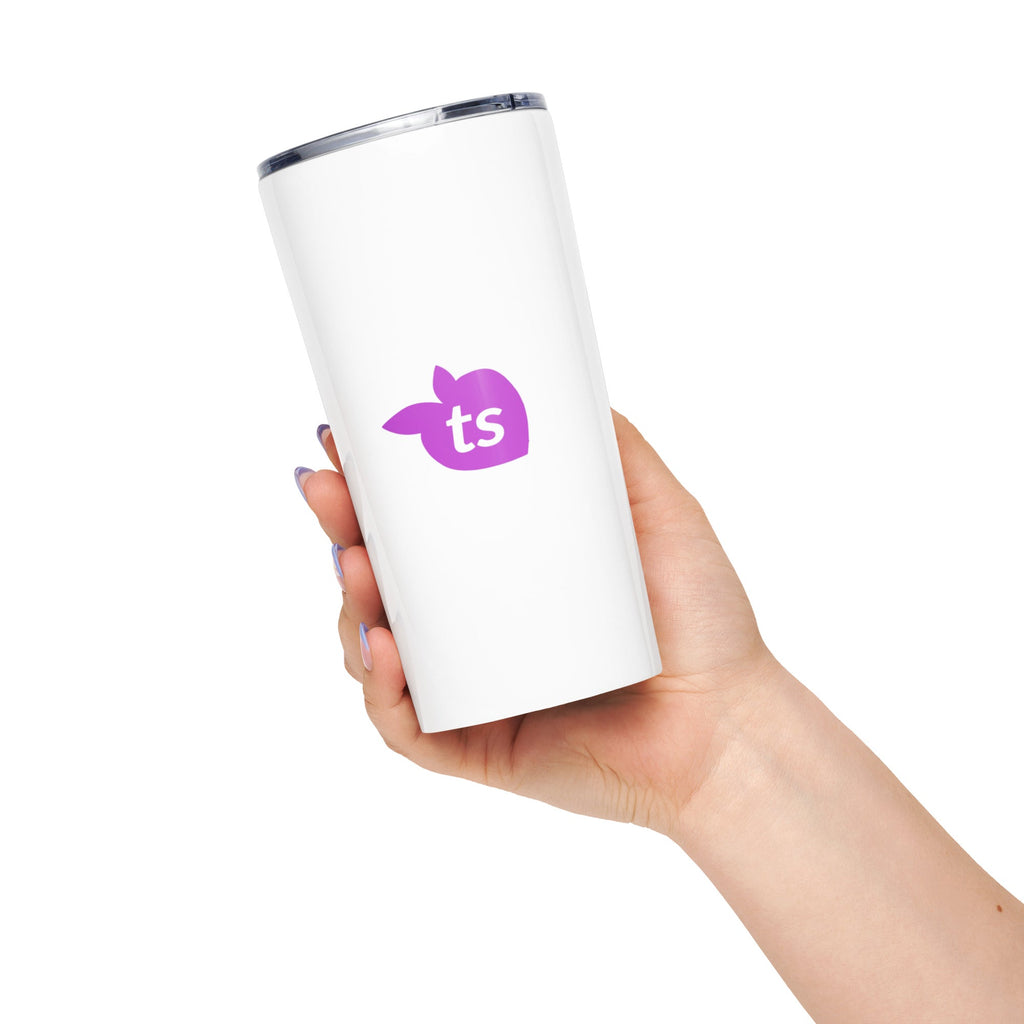 tsgabrielle® • Avsmalnande mugg • Vit • Rostfritt stål • 600 ml