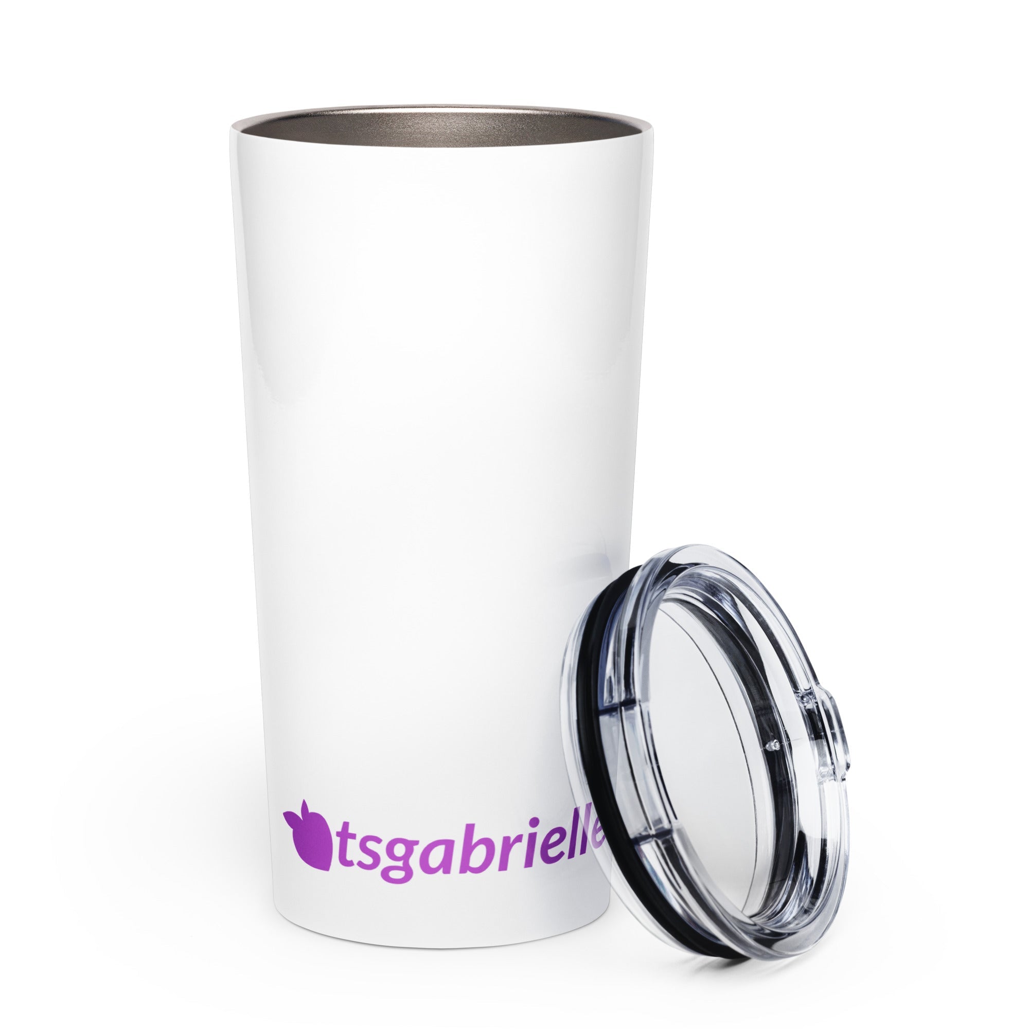 tsgabrielle® • Avsmalnande mugg • Vit • Rostfritt stål • 600 ml