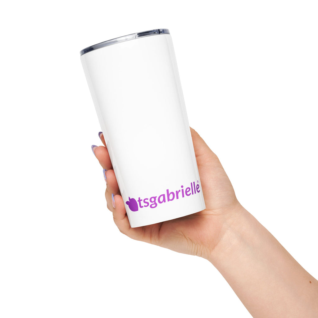 tsgabrielle® • Avsmalnande mugg • Vit • Rostfritt stål • 600 ml