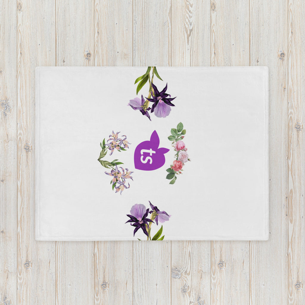 tsgabrielle® • TransFLOWer • Throw Blanket • White • 3 Sizes