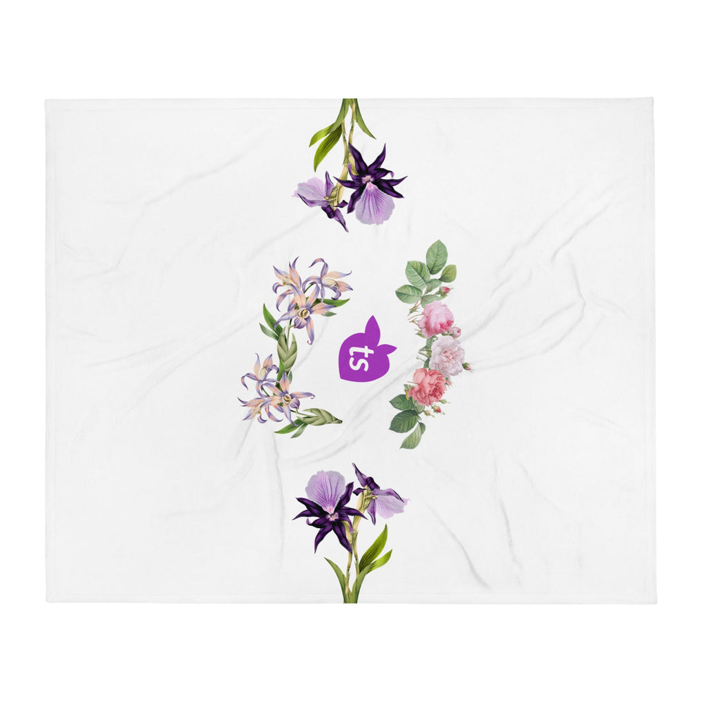 tsgabrielle® • TransFLOWer • Throw Blanket • White • 3 Sizes