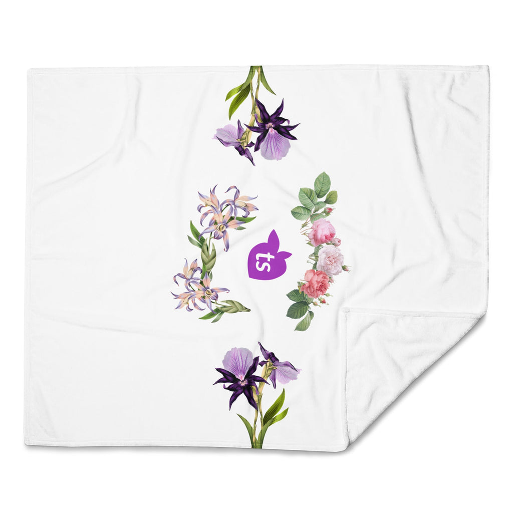 tsgabrielle® • TransFLOWer • Throw Blanket • White • 3 Sizes