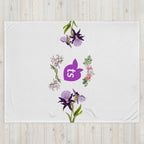 tsgabrielle® • TransFLOWer • Throw Blanket • White • 3 Sizes