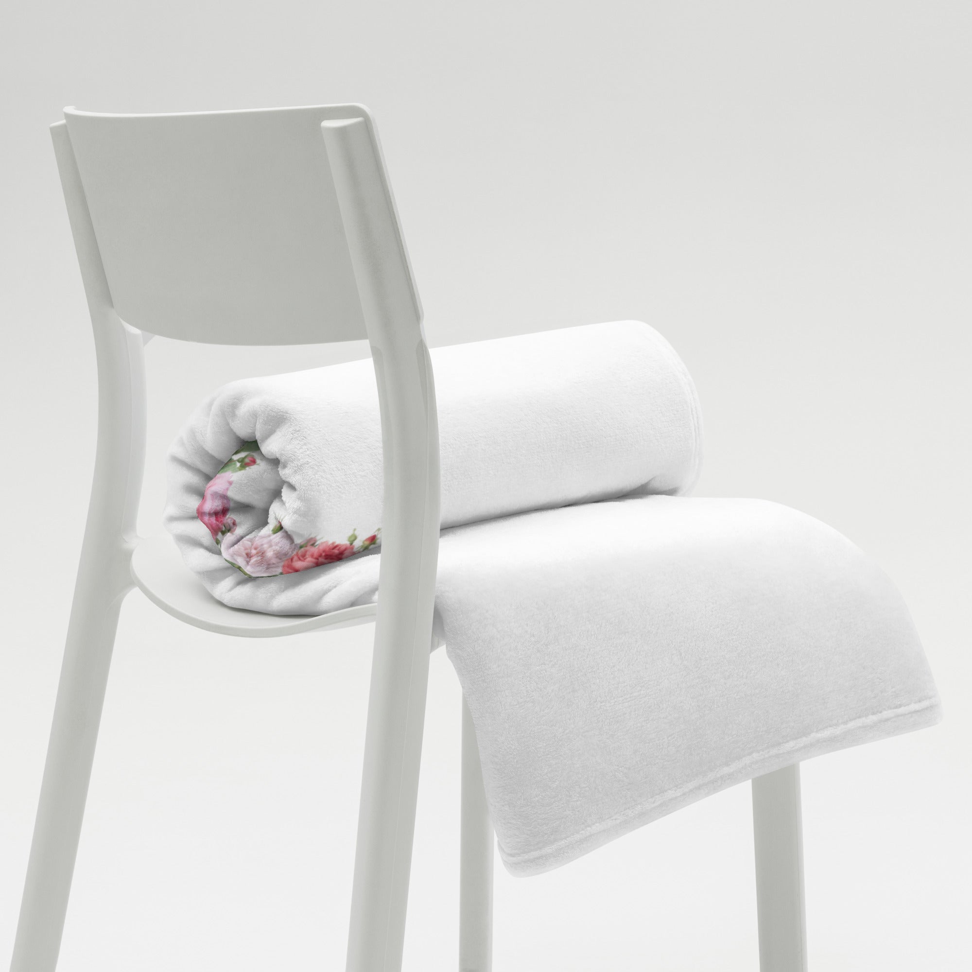 tsgabrielle® • TransFLOWer • Throw Blanket • White • 3 Sizes