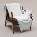 tsgabrielle® • TransFLOWer • Throw Blanket • White • 3 Sizes