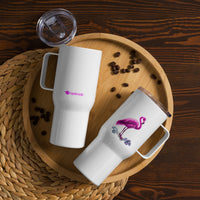 tsgabrielle® • Flamant 🦩 Rose • Travel Mug with a Handle • 2 Sizes •