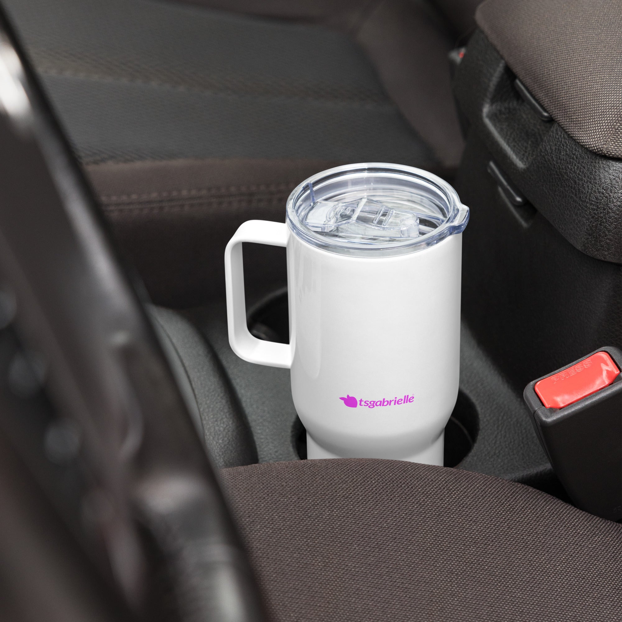 tsgabrielle® • Flamant 🦩 Rose • Travel Mug with a Handle • 2 Sizes •