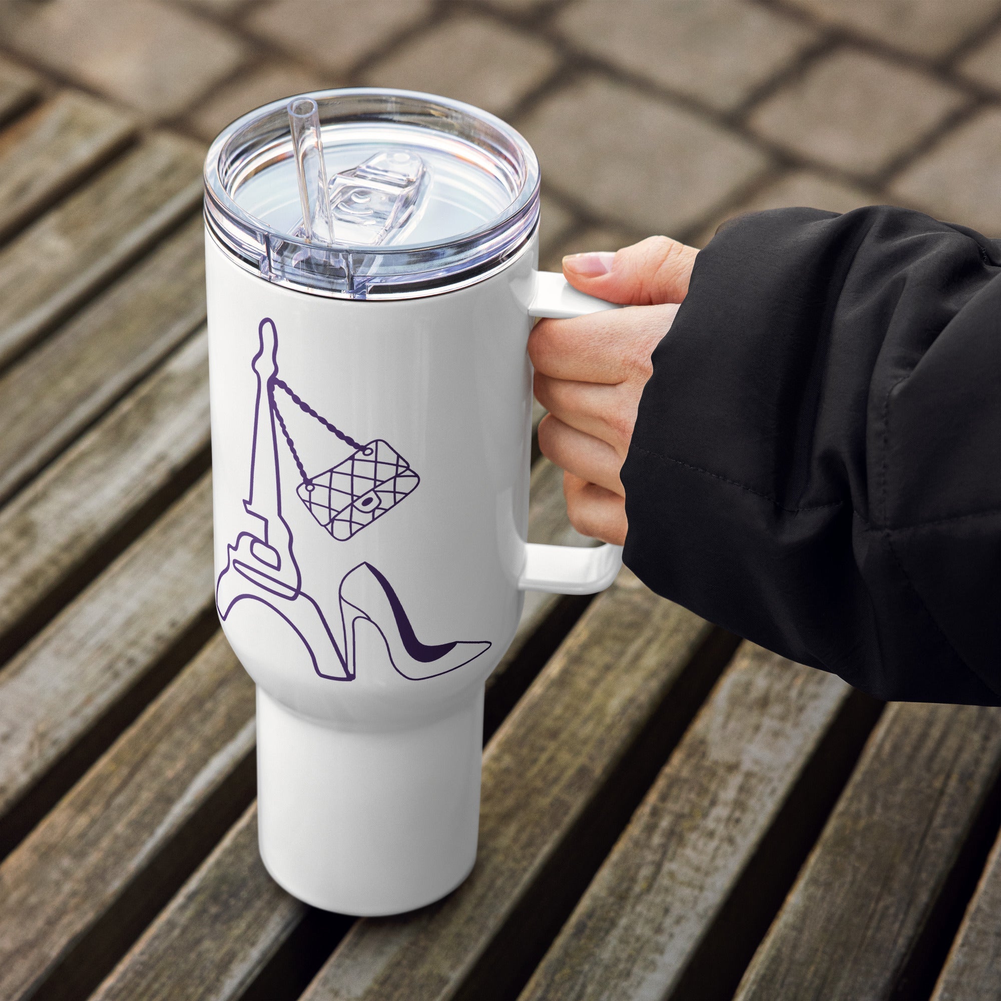 tsgabrielle • Paris - Eiffeltornet • Mugg med handtag • 2 storlekar - 739 ml och 1183 ml