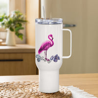 tsgabrielle® • Flamant 🦩 Rose • Travel Mug with a Handle • 2 Sizes •