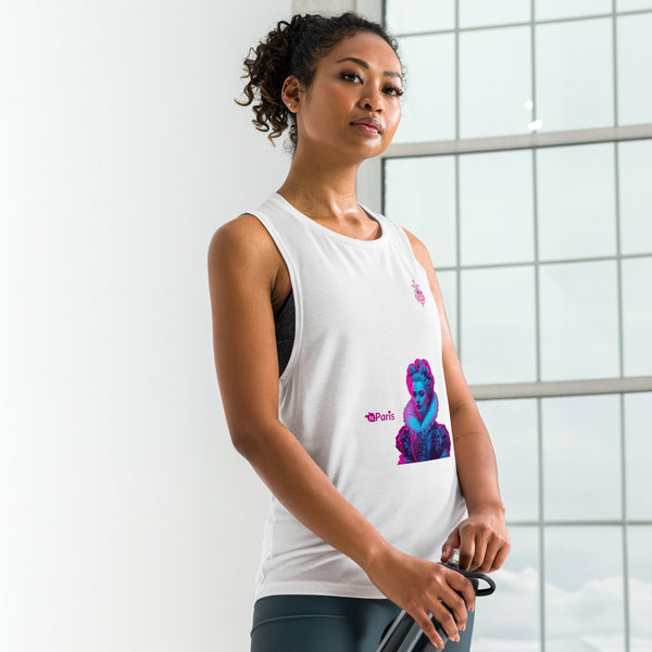 tsgabrielle® • For Her 👗 • Paris – Marie Antoinette • Muscle Tank • White • White Sleeveless