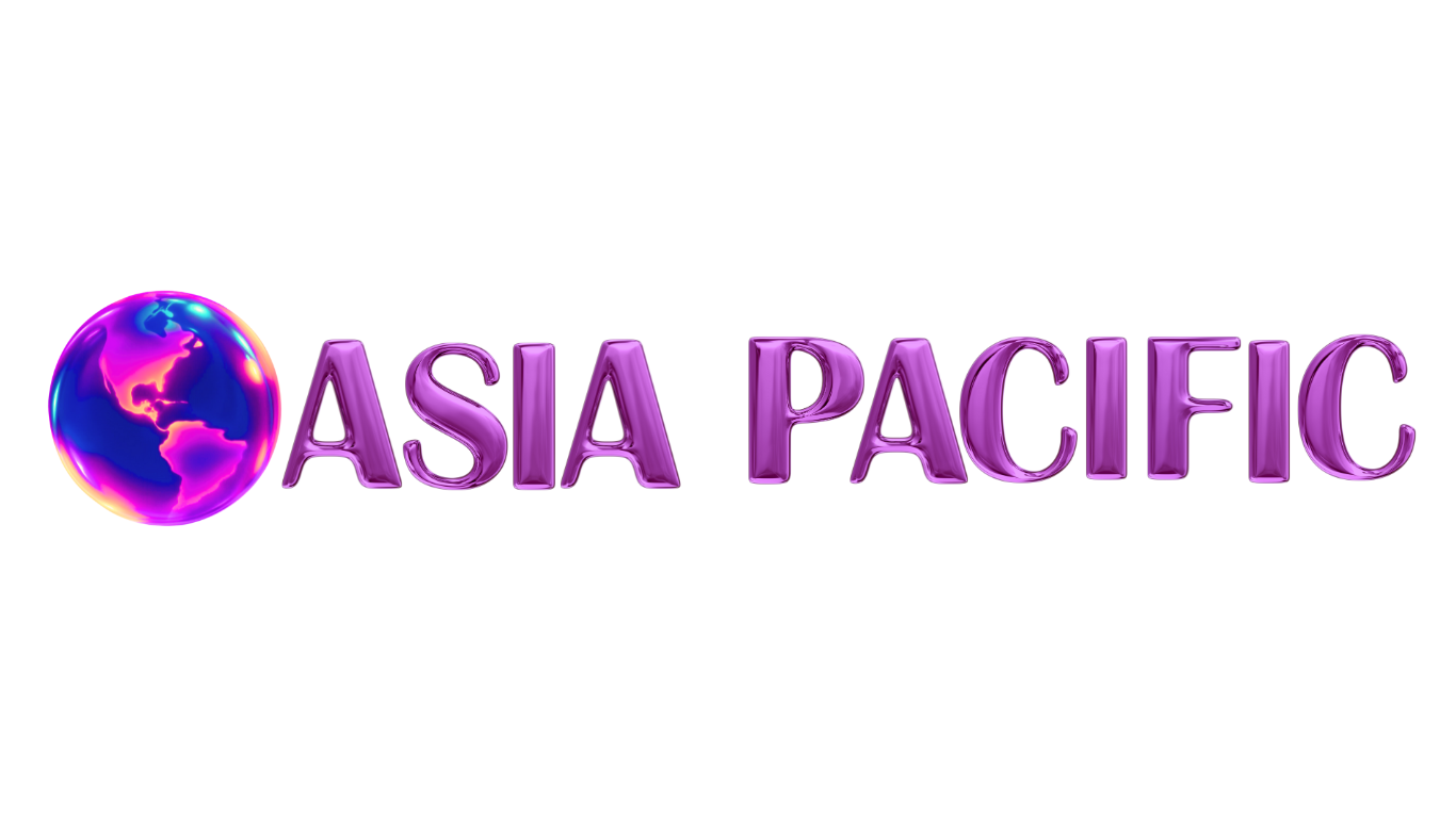 Logo of Asia Pacific with a colorful globe icon on a white background