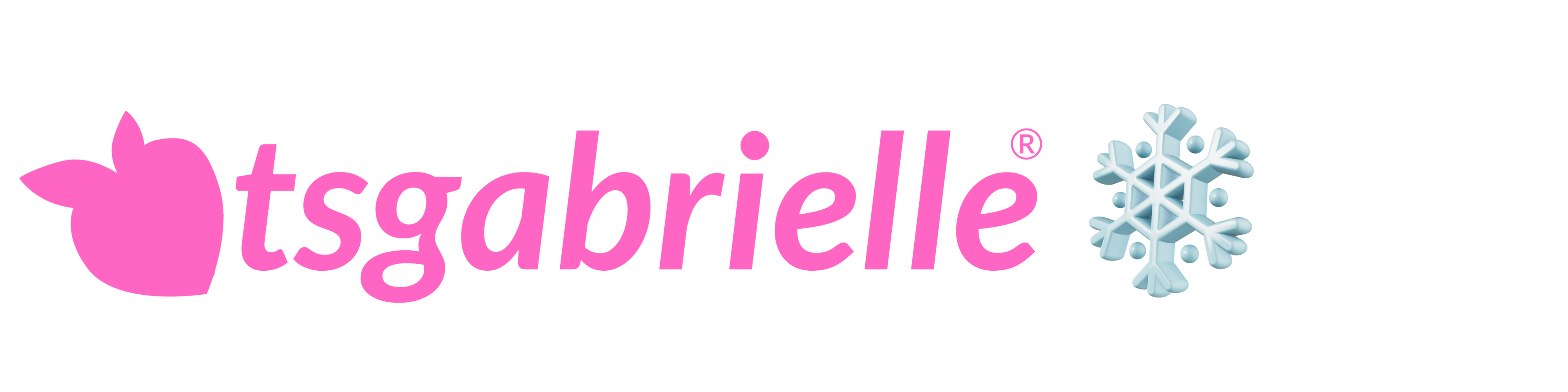 Logo of tsgabrielle with pink and blue elements on a white background