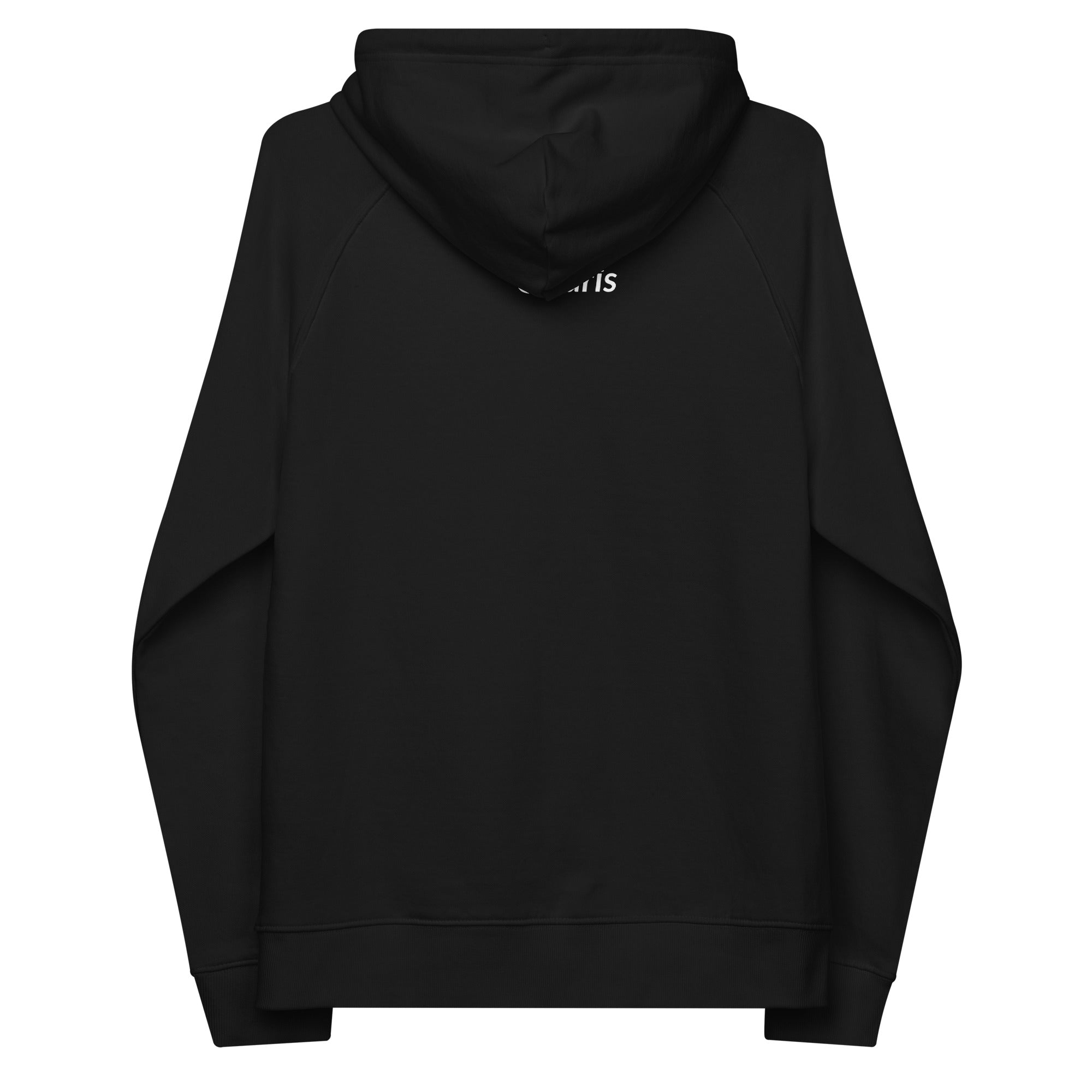 tsgabrielle® • For Him 👔 • Paris- The Louvre Pyramid • Eco Raglan Hoodie • Black • 100% Organic Cotton •