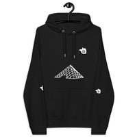 tsgabrielle® • For Him 👔 • Paris- The Louvre Pyramid • Eco Raglan Hoodie • Black • 100% Organic Cotton •