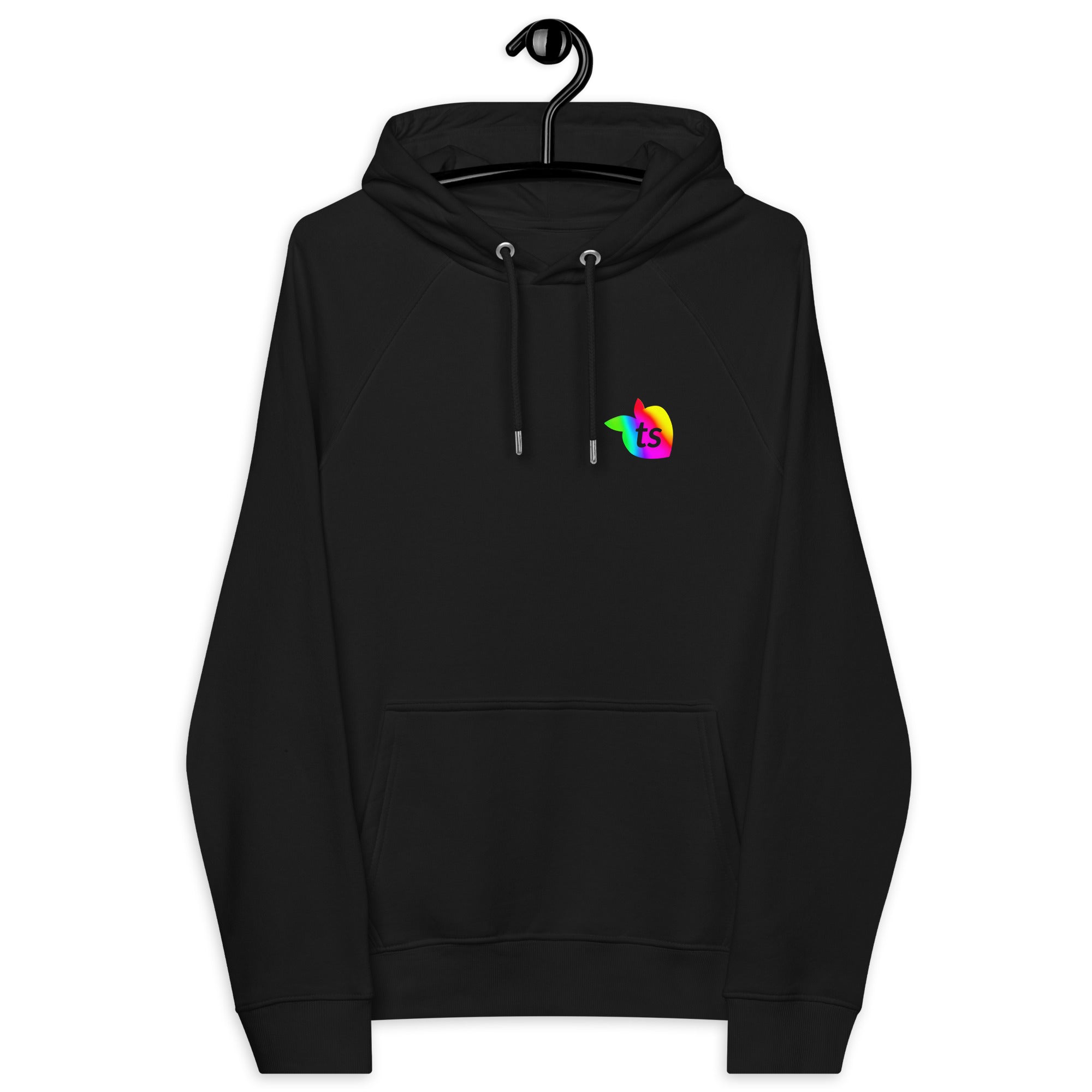 tsgabrielle® • For Him 👔 • 🌈Pride 25 • Eco Raglan Hoodie • Black • 100% Organic Cotton