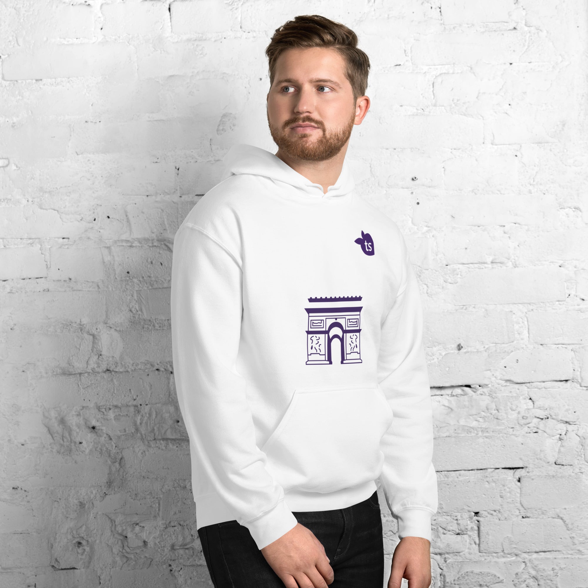 tsgabrielle® • For Him 👔 • Paris - Arc de Triomphe • Hoodie • White •