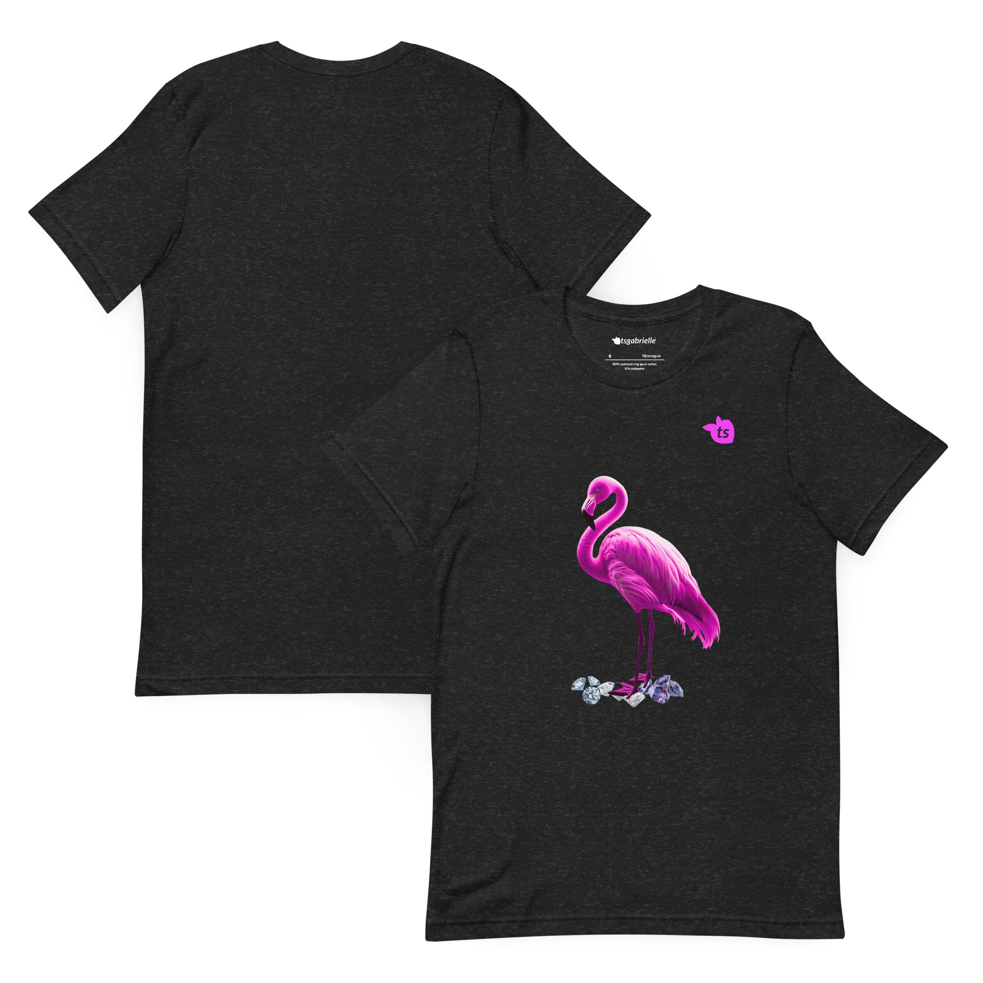 tsgabrielle® • For Him • Flamant 🦩 Rose • T-Shirt • Black •