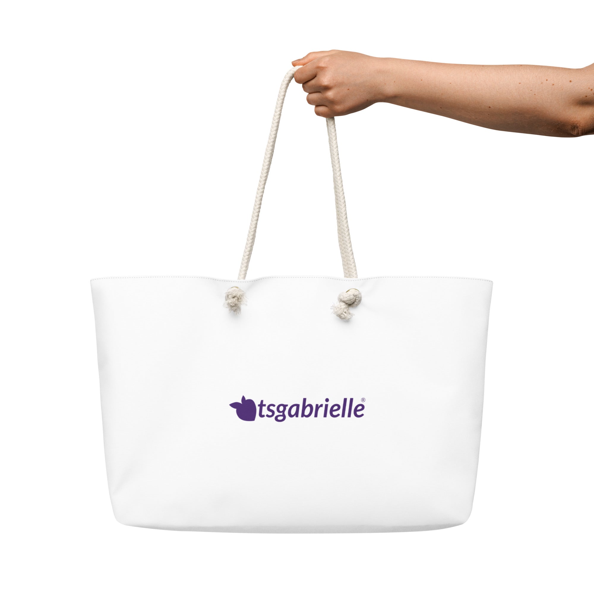 tsgabrielle® • Paris - Arc de Triomphe • Oversized Weekender Bag • White •