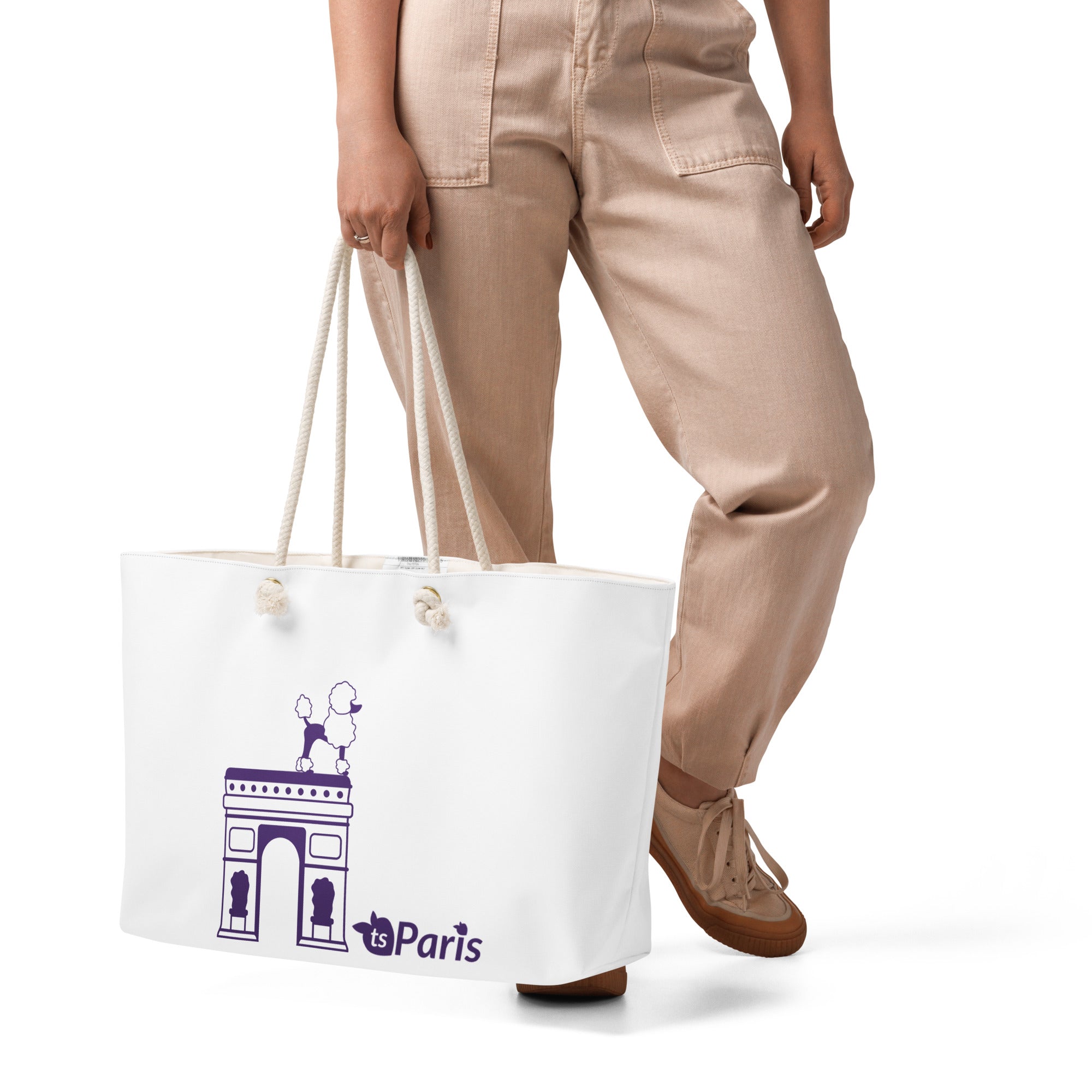 tsgabrielle® • Paris - Arc de Triomphe • Oversized Weekender Bag • White •