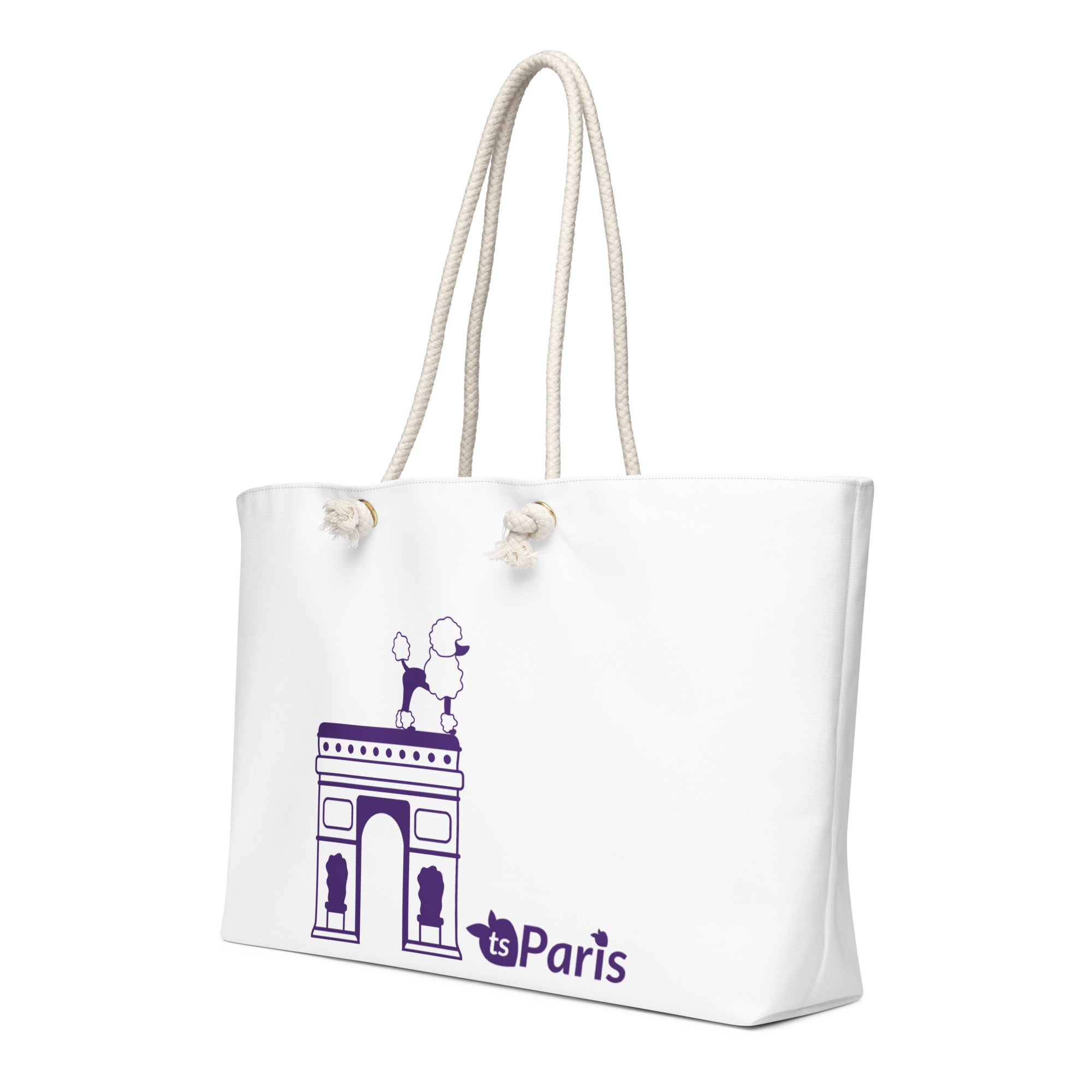 tsgabrielle® • Paris - Arc de Triomphe • Oversized Weekender Bag • White •