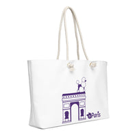 tsgabrielle® • Paris - Arc de Triomphe • Oversized Weekender Bag • White •