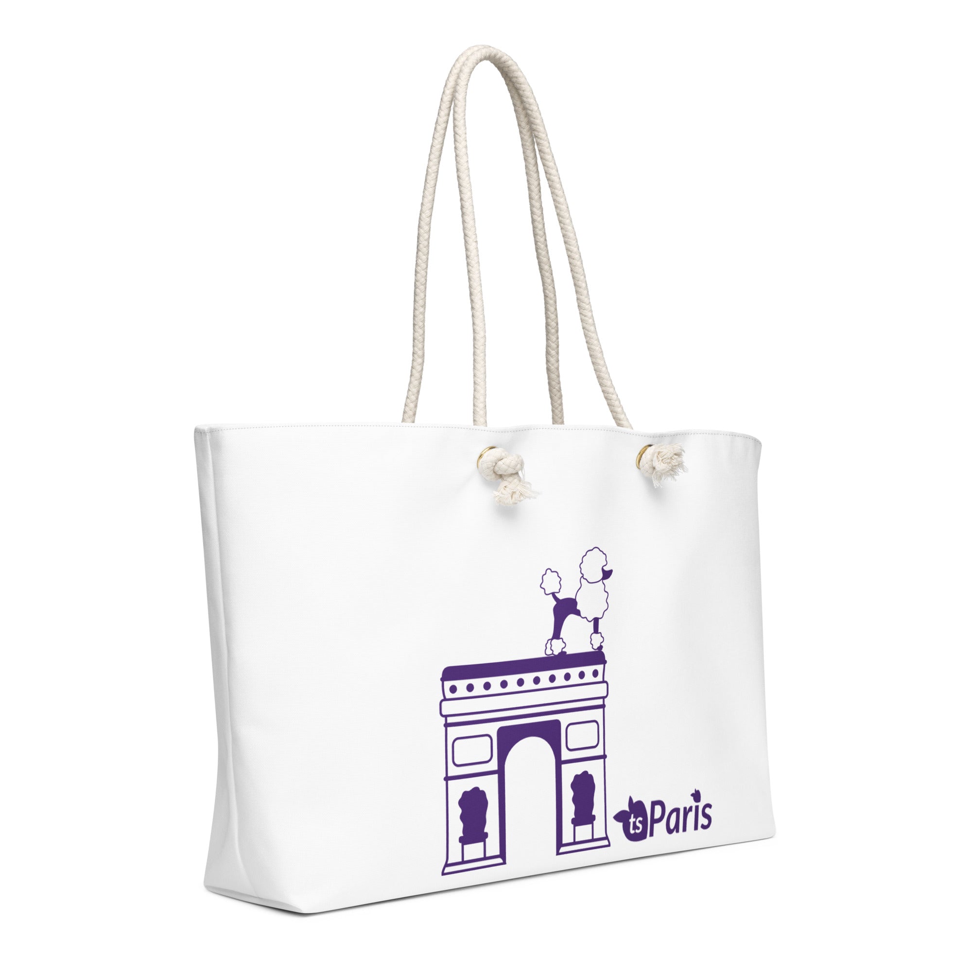 tsgabrielle® • Paris - Arc de Triomphe • Oversized Weekender Bag • White •