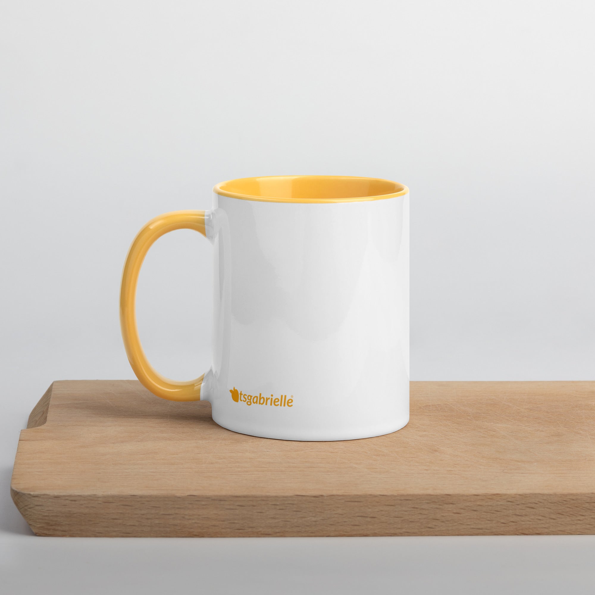 tsgabrielle • Mugg med gyllengul insida • Keramik • 325 ml