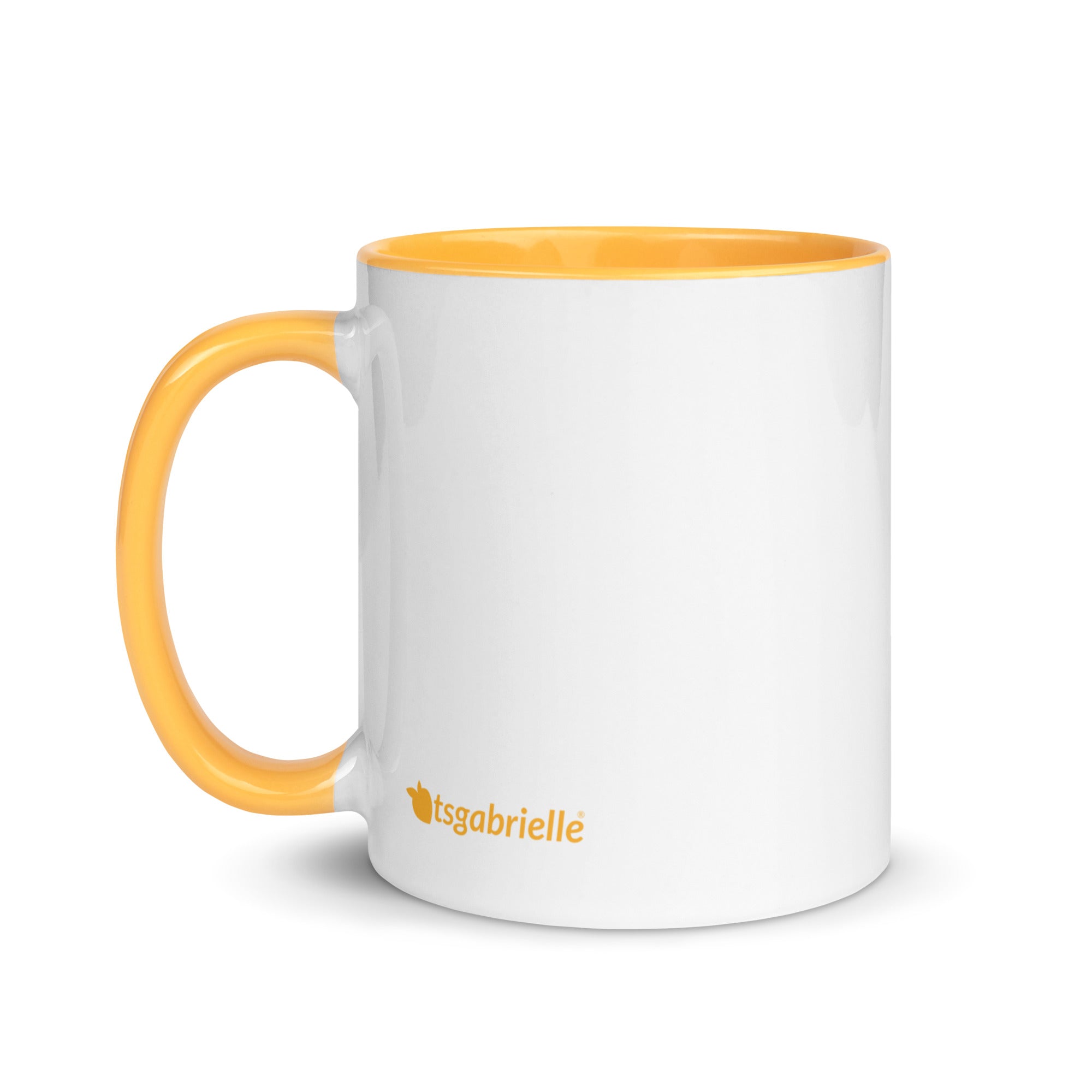 tsgabrielle® • Mug with Color Golden Yellow Inside • Ceramic • 11 oz •