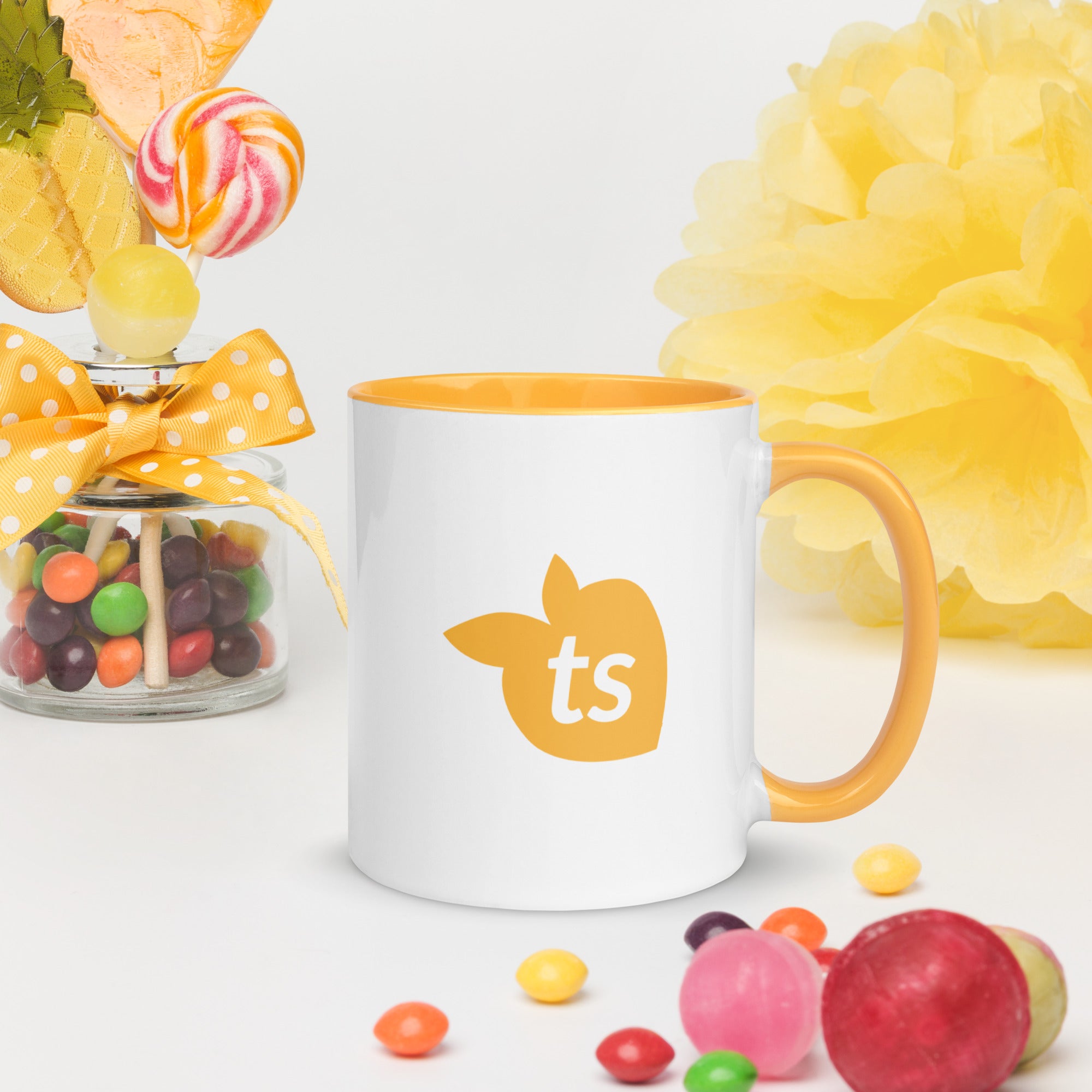 tsgabrielle® • Mug with Color Golden Yellow Inside • 11 oz