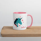 tsgabrielle • Mugg med färg inuti • Enhörning - Seraphina • Keramik • 325 ml