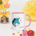 tsgabrielle • Mugg med färg inuti • Enhörning - Seraphina • Keramik • 325 ml