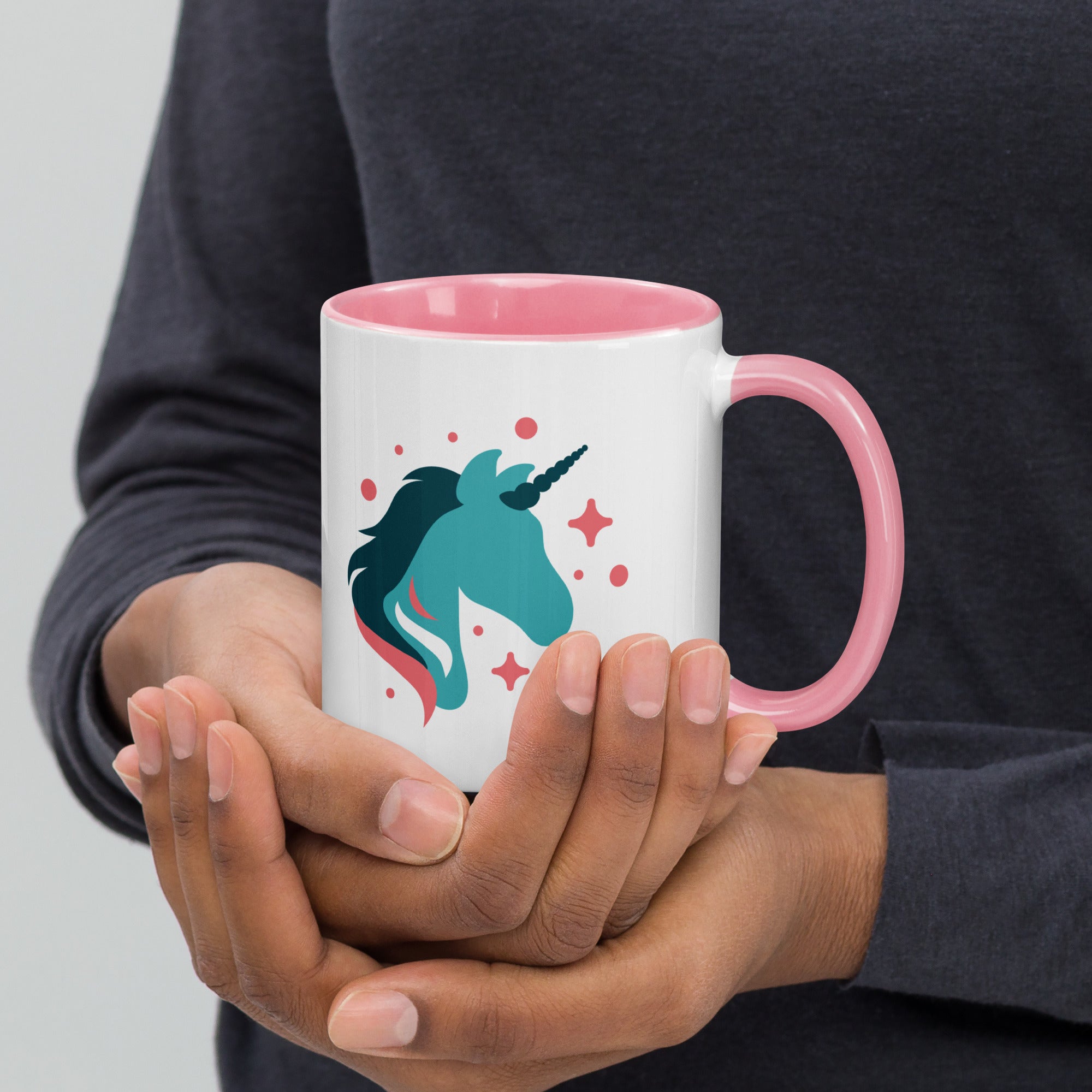 tsgabrielle • Mugg med färg inuti • Enhörning - Seraphina • Keramik • 325 ml