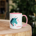 tsgabrielle • Mugg med färg inuti • Enhörning - Seraphina • Keramik • 325 ml