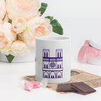tsgabrielle® • Paris - Notre-Dame-katedralen • Glansig mugg • Vit • Keramik • 3 storlekar