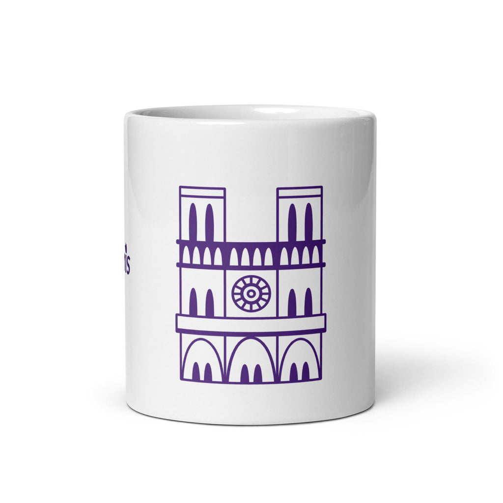 tsgabrielle® • Paris - Notre-Dame-katedralen • Glansig mugg • Vit • Keramik • 3 storlekar