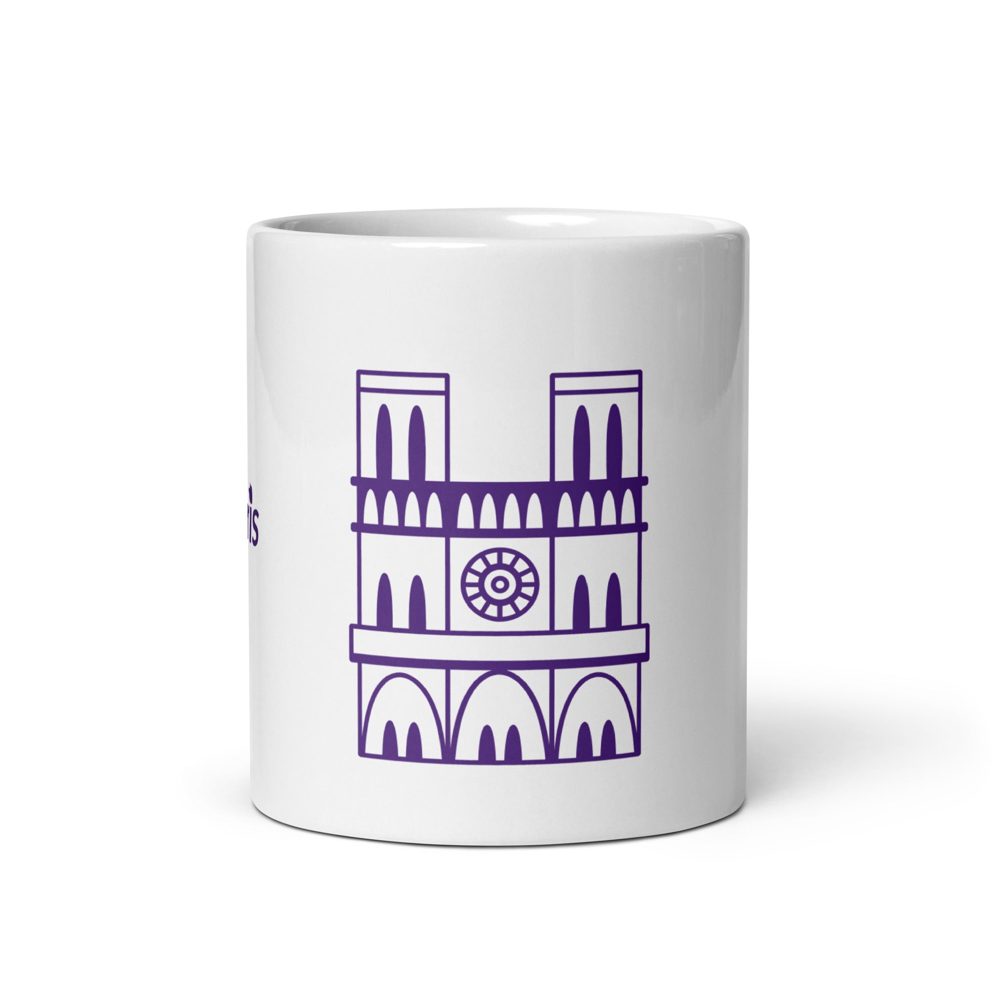 tsgabrielle® • Paris - Notre-Dame-katedralen • Glansig mugg • Vit • Keramik • 3 storlekar