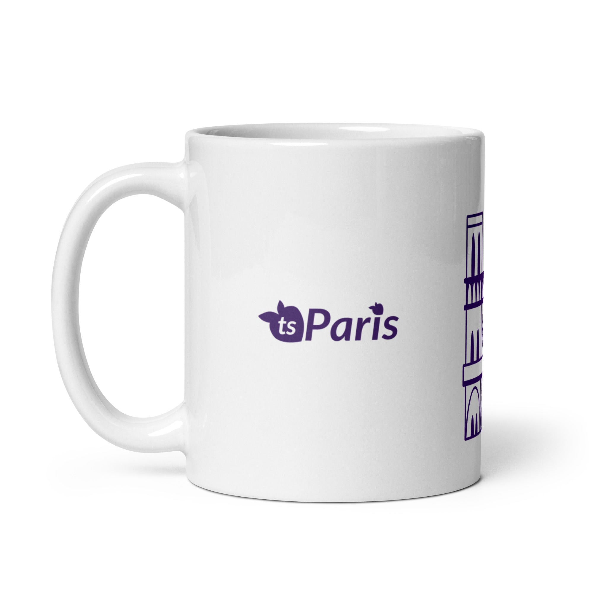 tsgabrielle® • Paris - Notre-Dame-katedralen • Glansig mugg • Vit • Keramik • 3 storlekar