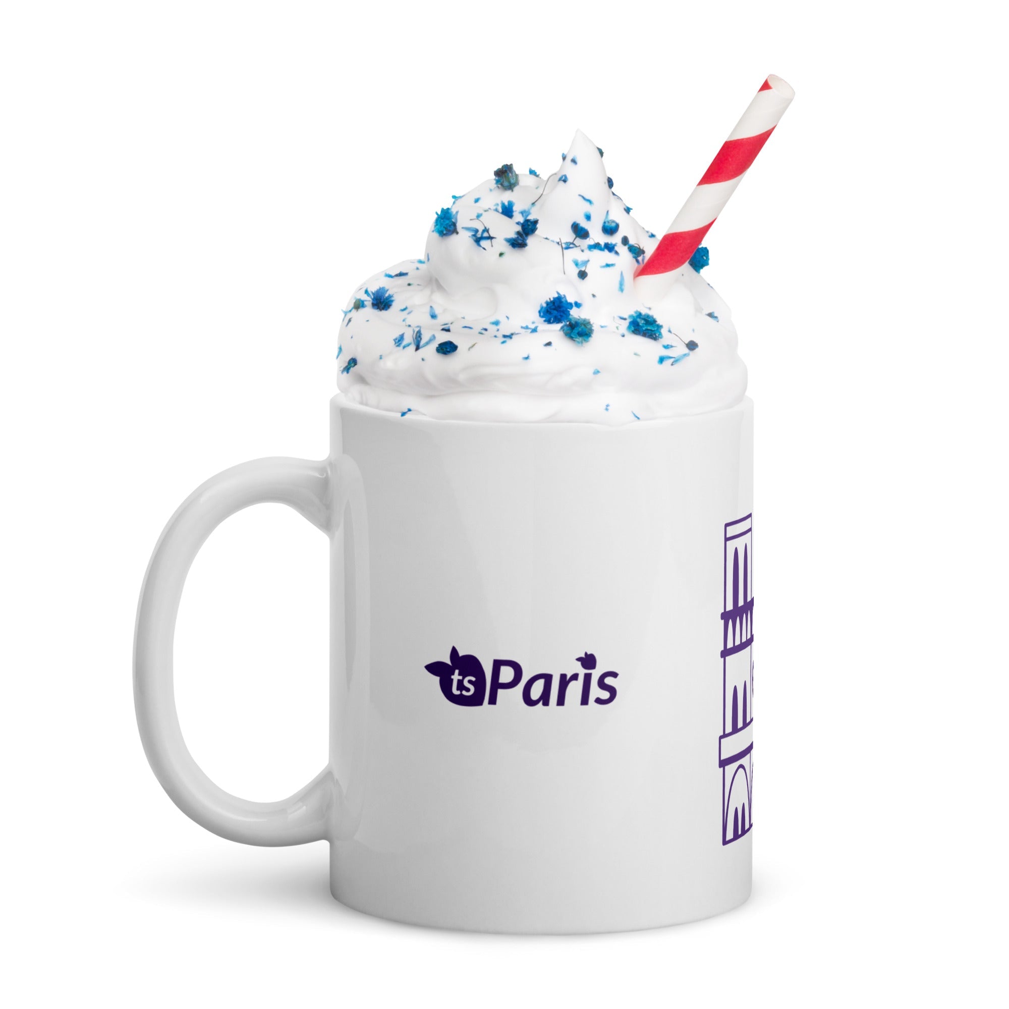 tsgabrielle® • Paris - Notre-Dame-katedralen • Glansig mugg • Vit • Keramik • 3 storlekar