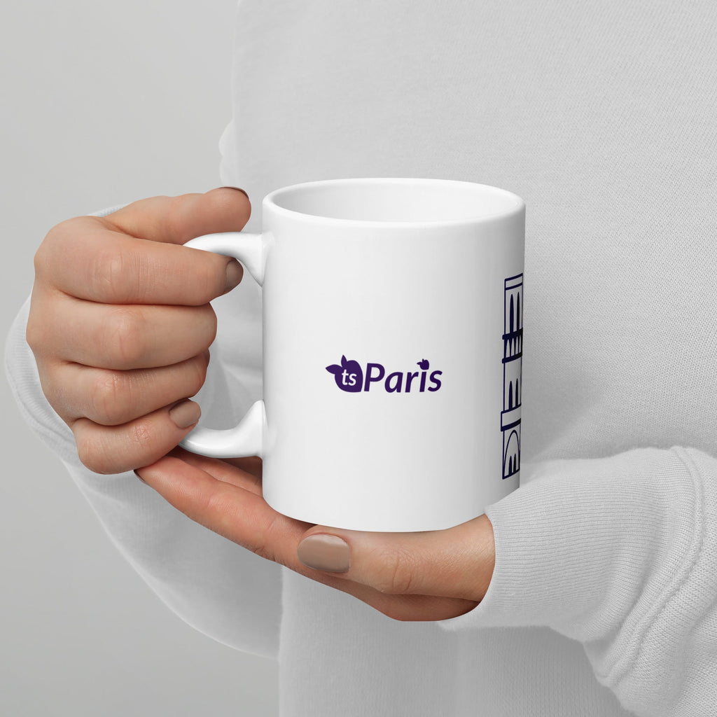 tsgabrielle® • Paris - Notre-Dame-katedralen • Glansig mugg • Vit • Keramik • 3 storlekar