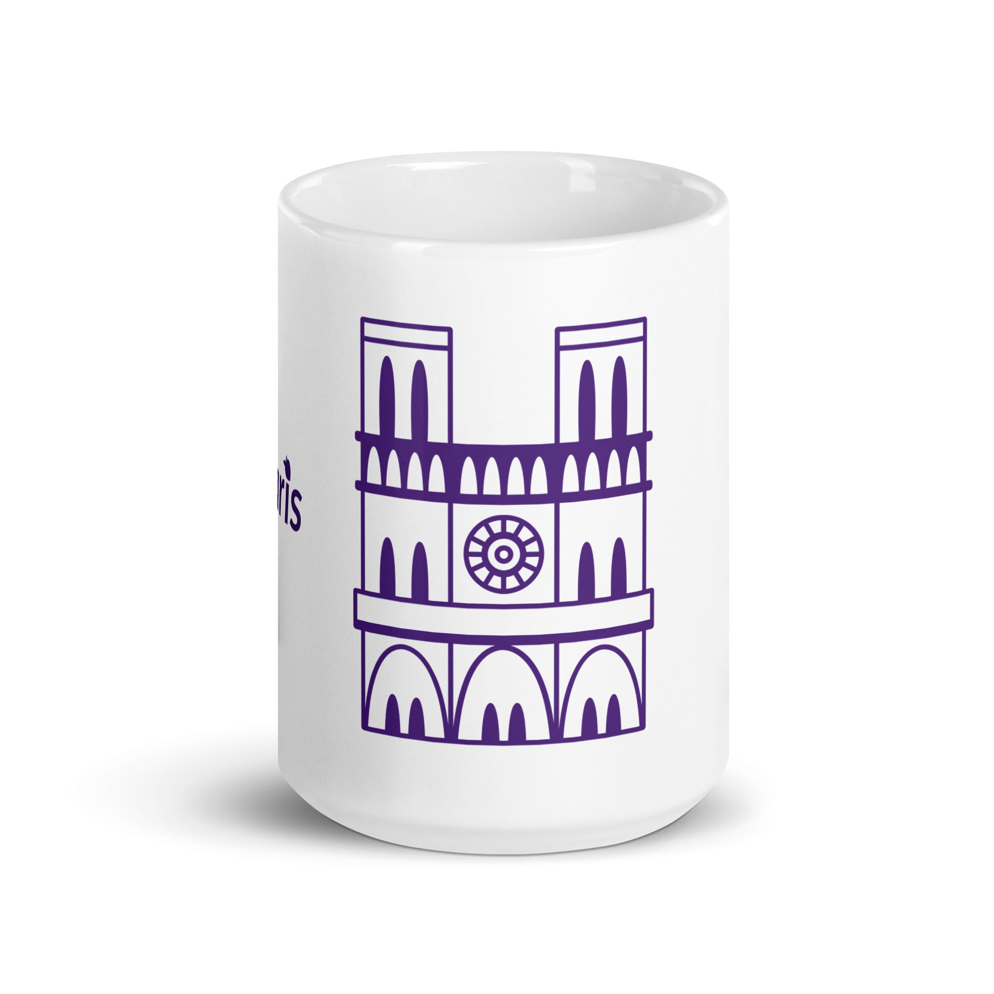 tsgabrielle® • Paris - Notre-Dame-katedralen • Glansig mugg • Vit • Keramik • 3 storlekar