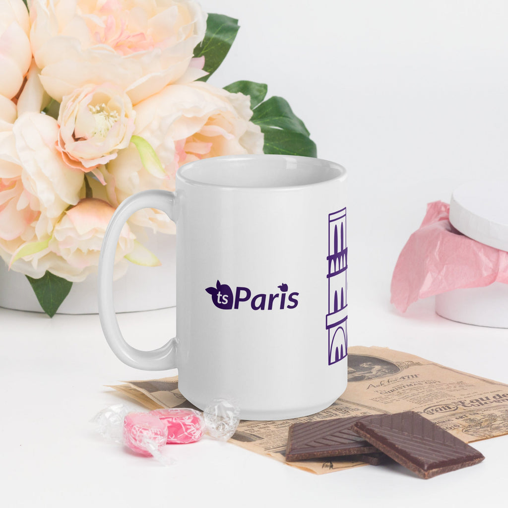 tsgabrielle® • Paris - Notre-Dame-katedralen • Glansig mugg • Vit • Keramik • 3 storlekar