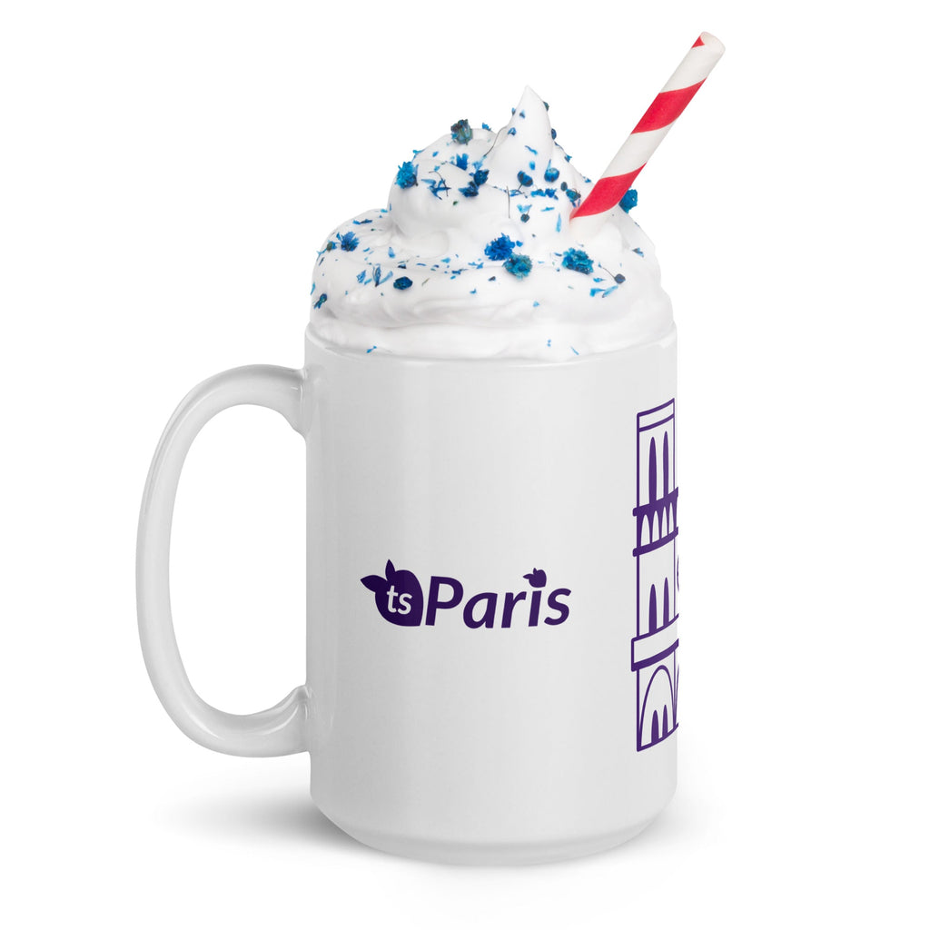 tsgabrielle® • Paris - Notre-Dame-katedralen • Glansig mugg • Vit • Keramik • 3 storlekar